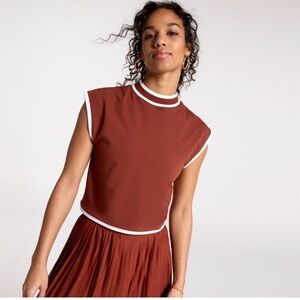 Calia Ribbed Crop Mock Neck NWT Size S 🍂🍁🍂